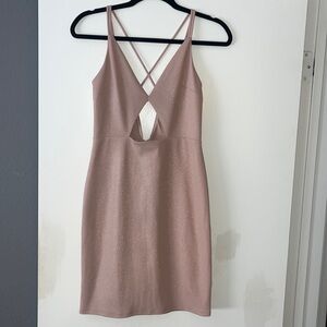 Pretty pink Express dress with shimmer look!